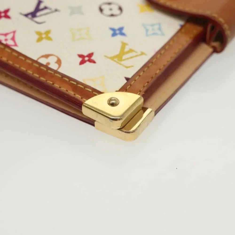 LOUIS VUITTON Multicolor Agenda PM Day Planner Cover White R21074 Auth 136737